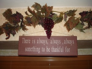 There is always something to be thankful for